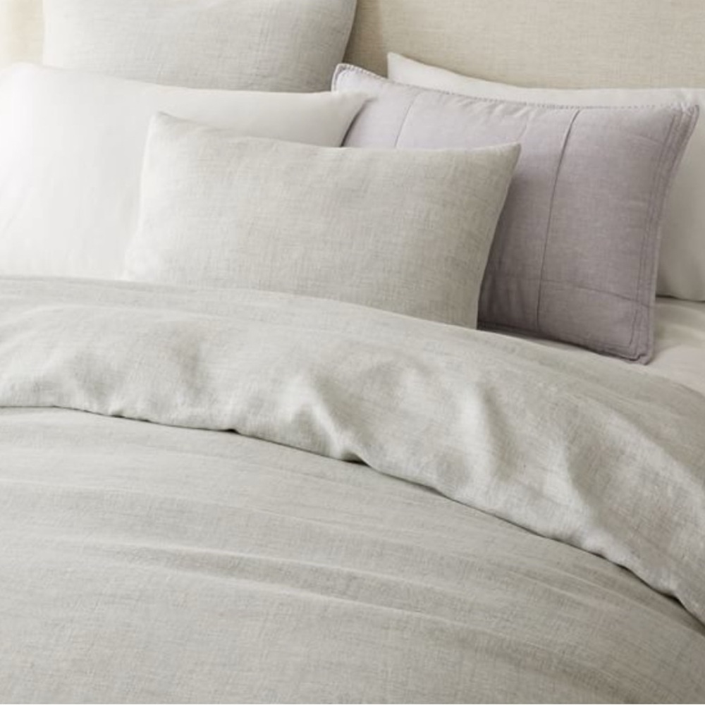 Gray European Flax Fiber Dyed Linen Sham
Standard 
Set of Two
Brand New Unopened